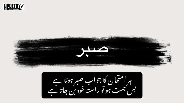 Sabar Quotes in Urdu (1)